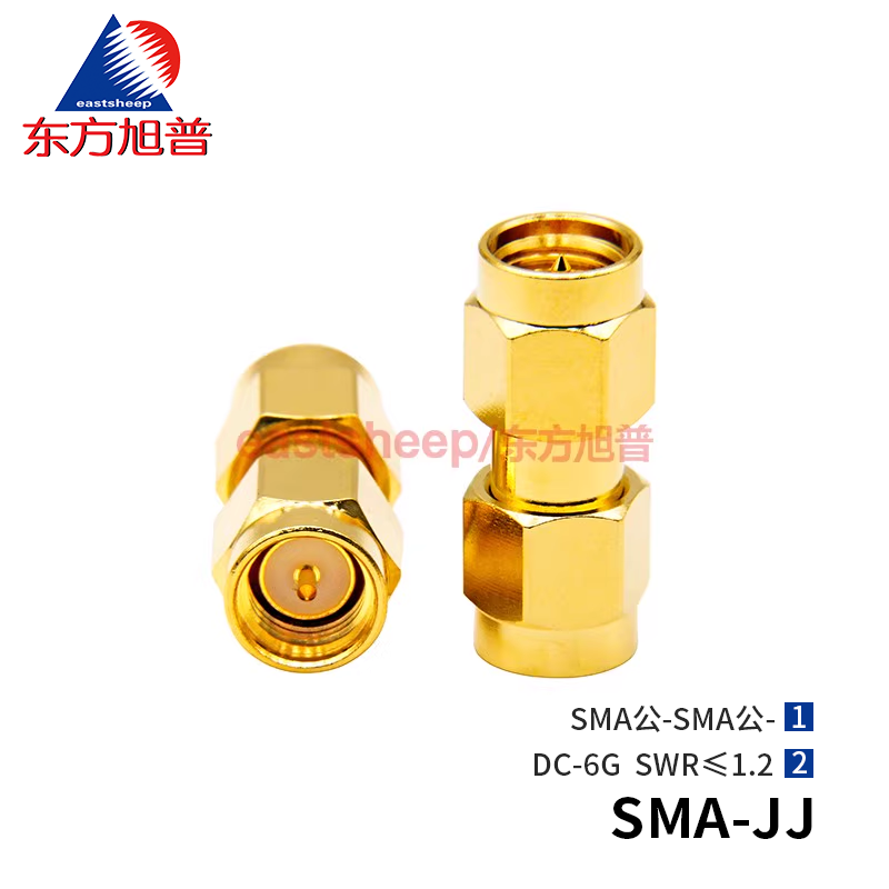 东方旭普 射频转接头SMA双公头 SMA-JJ SMA-KK SMA-JK SMA-JJG SMA-KKG SMA-JKG 公转公 SMA双阳头DC 0-18G